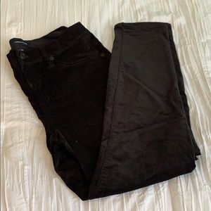 JCrew 9” High Rise Toothpick Velvet Pants